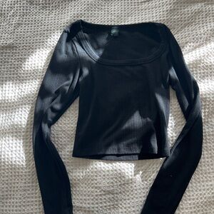 Wild Fable Black Long Sleeve Top